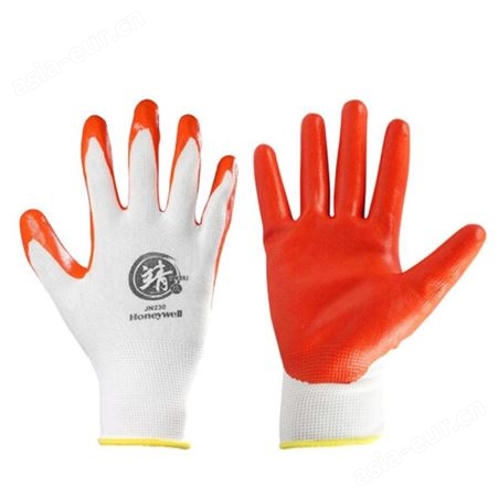 honeywell/霍尼韦尔 JN230  靖 13针白涤纶掌浸丁腈光面工作手套