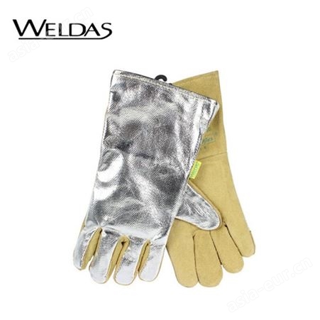weldas/威特仕10-2385反光铝箔隔热耐高温焊接焊割电焊手套
