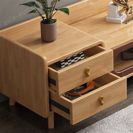 搏德森全实木电视柜现代简约小户型客厅储物柜北欧橡木地柜家具