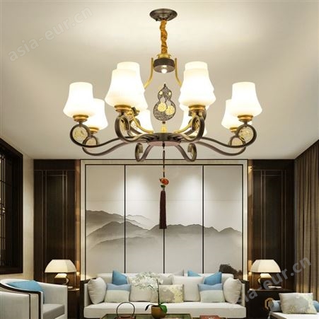 新中式中国风吊灯美式别墅酒店客厅灯后现代简约卧室餐厅吊灯