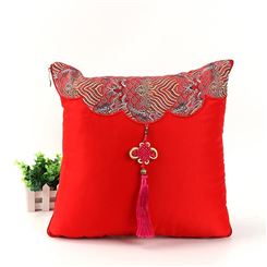 大红喜庆中式古典抱枕被 绸缎居家靠垫被 抱枕多款可选定做